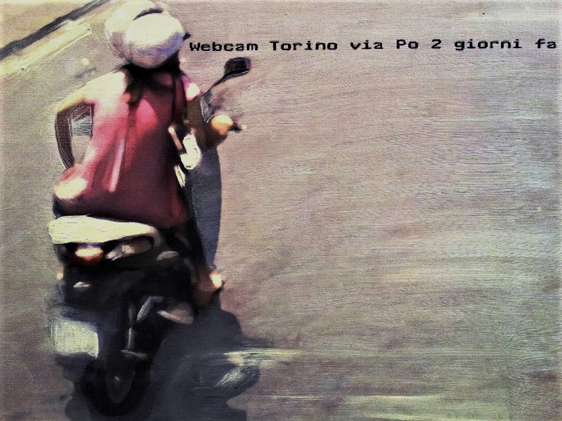 2015  Webcam Torino via Po 2 giorni fa 39 cm x 31cm  opera su tela 